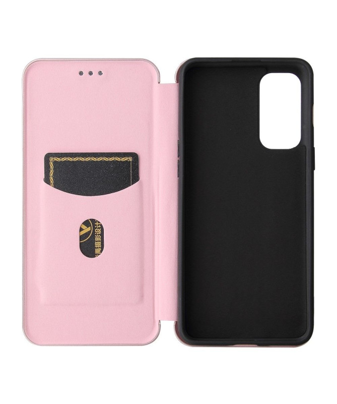 Housse OnePlus Nord 2 5G simili cuir style fibre de carbone