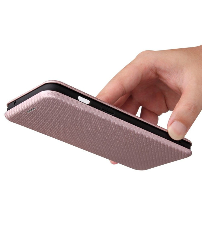 Housse OnePlus Nord 2 5G simili cuir style fibre de carbone