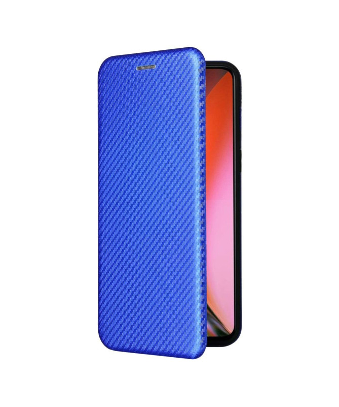 Housse OnePlus Nord 2 5G simili cuir style fibre de carbone