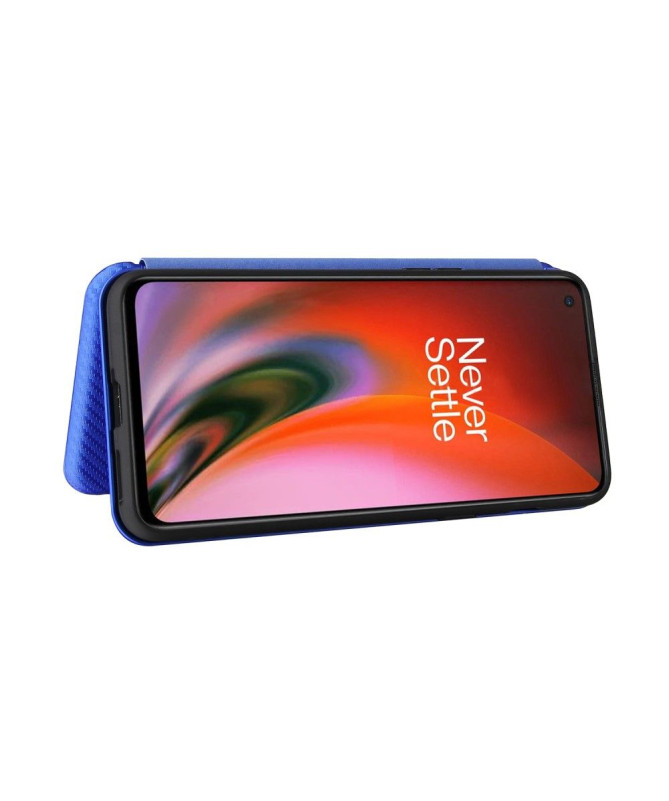 Housse OnePlus Nord 2 5G simili cuir style fibre de carbone