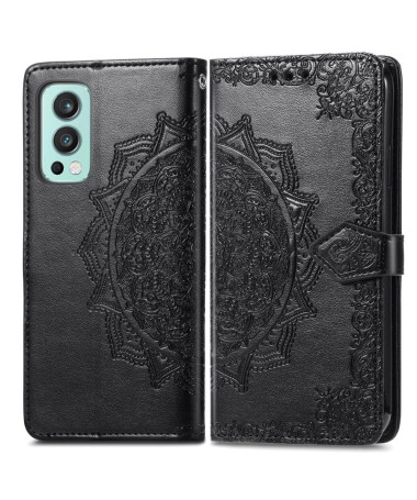 Housse OnePlus Nord 2 5G Mandala relief en simili cuir