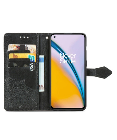 Housse OnePlus Nord 2 5G Mandala relief en simili cuir