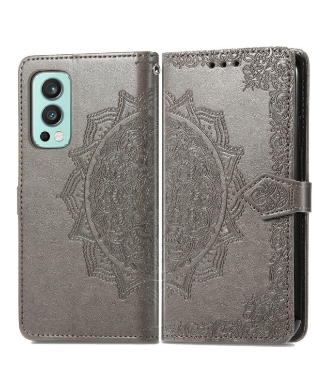 Housse OnePlus Nord 2 5G Mandala relief en simili cuir