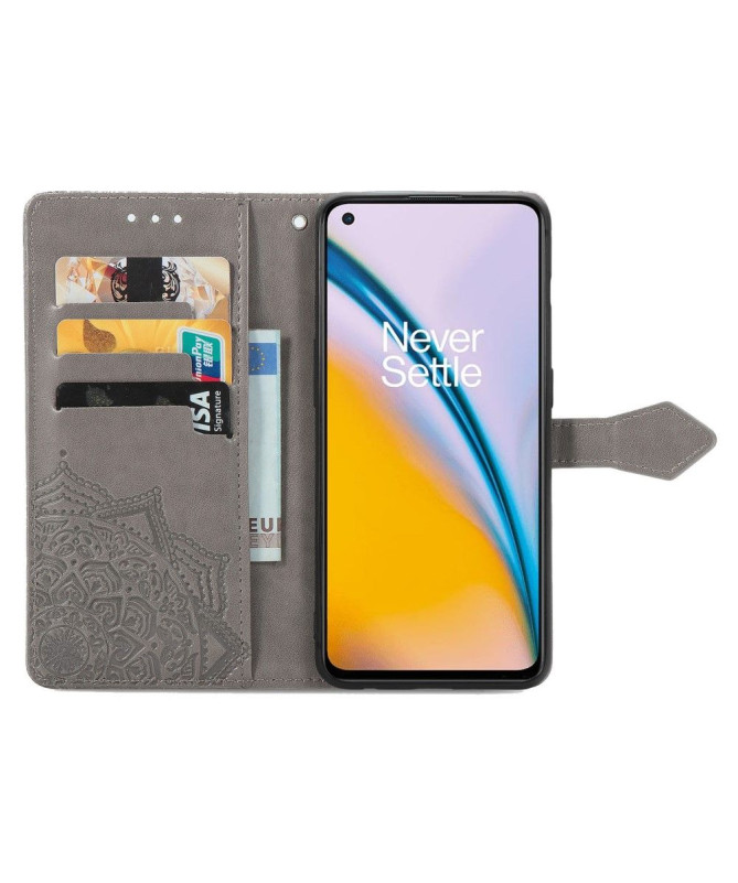 Housse OnePlus Nord 2 5G Mandala relief en simili cuir