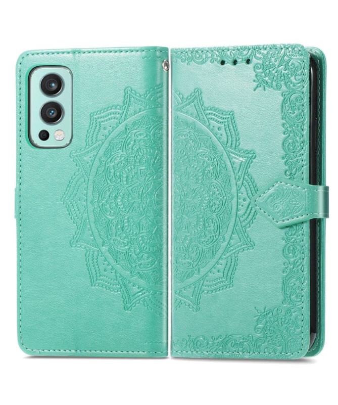 Housse OnePlus Nord 2 5G Mandala relief en simili cuir