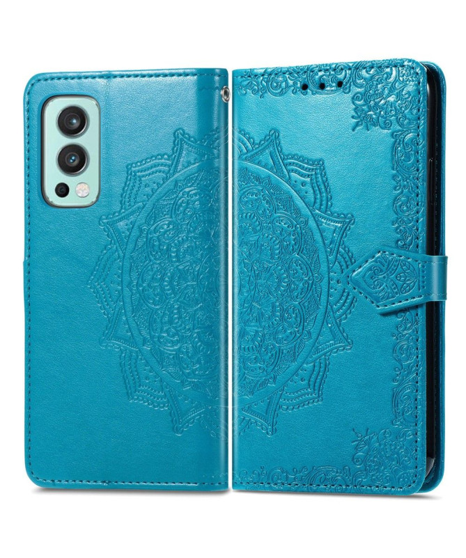 Housse OnePlus Nord 2 5G Mandala relief en simili cuir