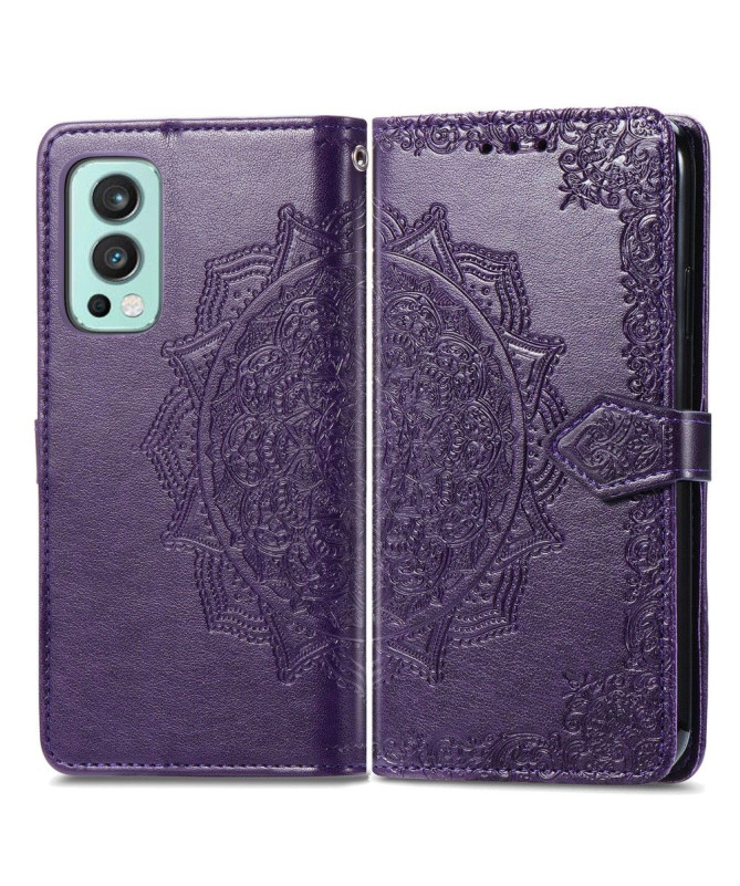 Housse OnePlus Nord 2 5G Mandala relief en simili cuir