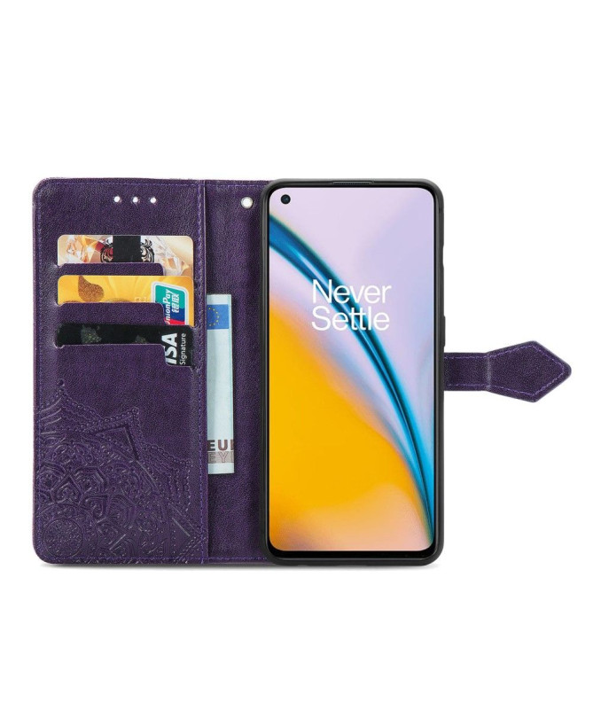 Housse OnePlus Nord 2 5G Mandala relief en simili cuir