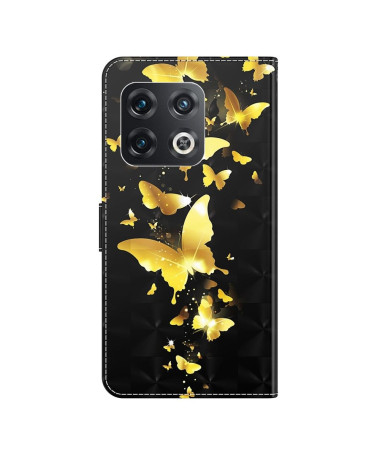 Housse OnePlus 10 Pro 5G illustration papillons dorés