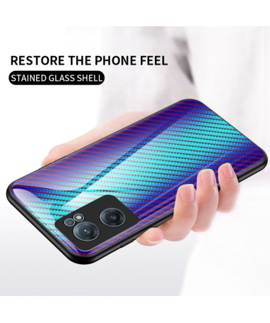 Coque OnePlus Nord CE 2 5G style fibre carbone en verre trempé