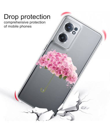 Coque OnePlus Nord CE 2 5G parapluie fleuri