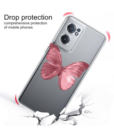 Coque OnePlus Nord CE 2 5G Papillon Rose