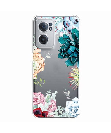 Coque OnePlus Nord CE 2 5G variété de fleurs