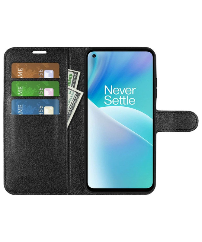 Housse OnePlus Nord 2T 5G portefeuille style cuir