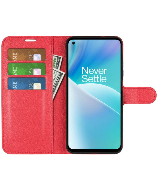 Housse OnePlus Nord 2T 5G portefeuille style cuir