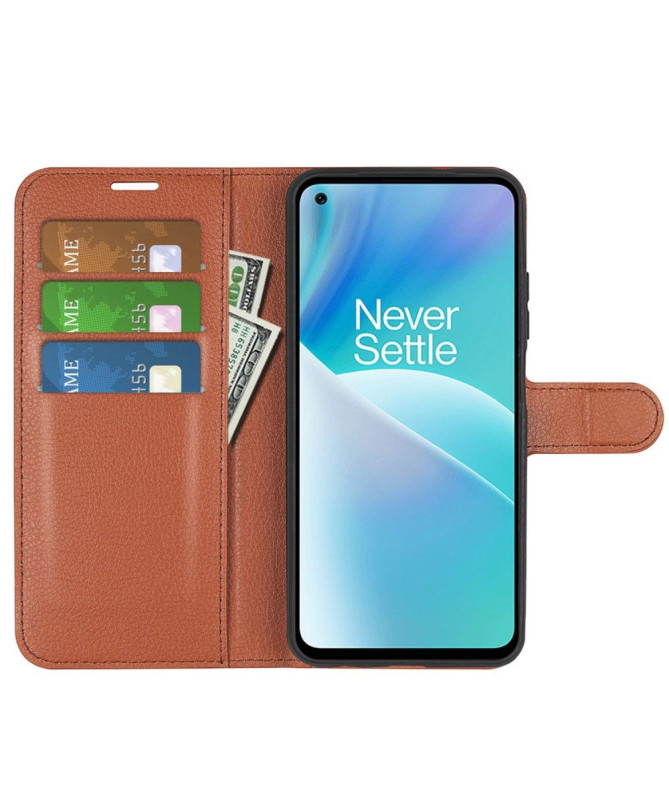 Housse OnePlus Nord 2T 5G portefeuille style cuir