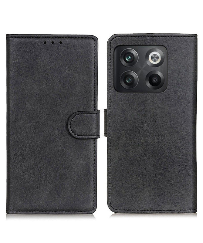 Housse OnePlus 10T 5G Marius effet cuir mat Noir