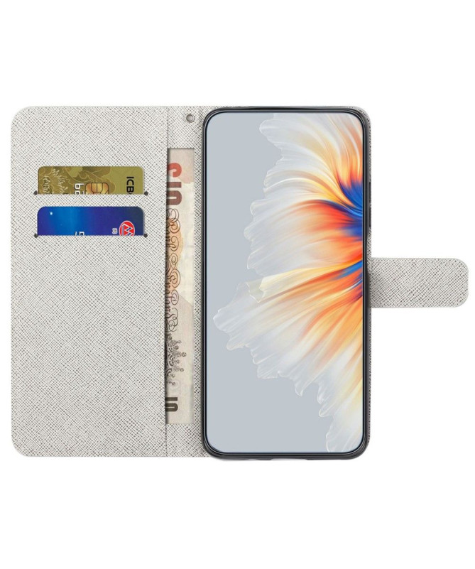 Housse OnePlus 10T 5G Papillon et fleurs bleues