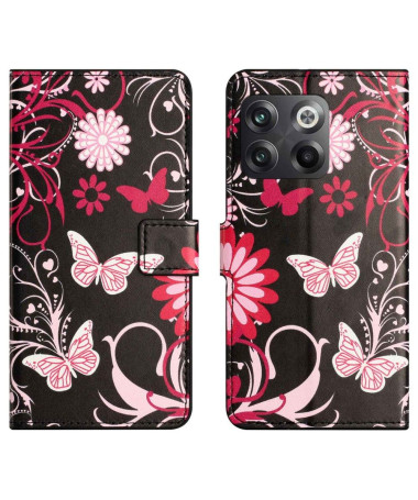 Housse OnePlus 10T 5G Papillons et fleurs