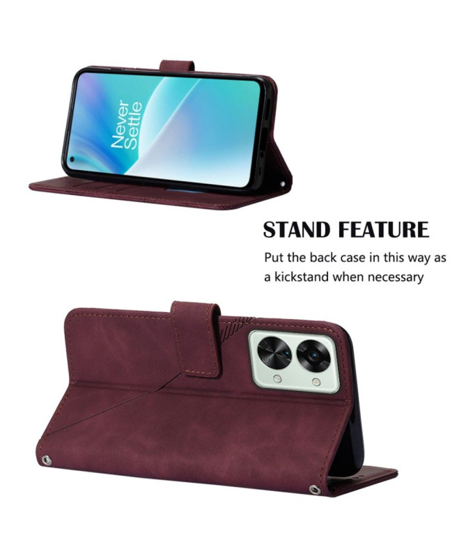 Housse OnePlus Nord 2T 5G design géométrique avec sangle - photo 28
