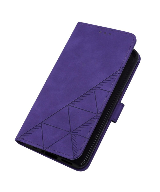 Housse OnePlus Nord 2T 5G design géométrique avec sangle - photo 36