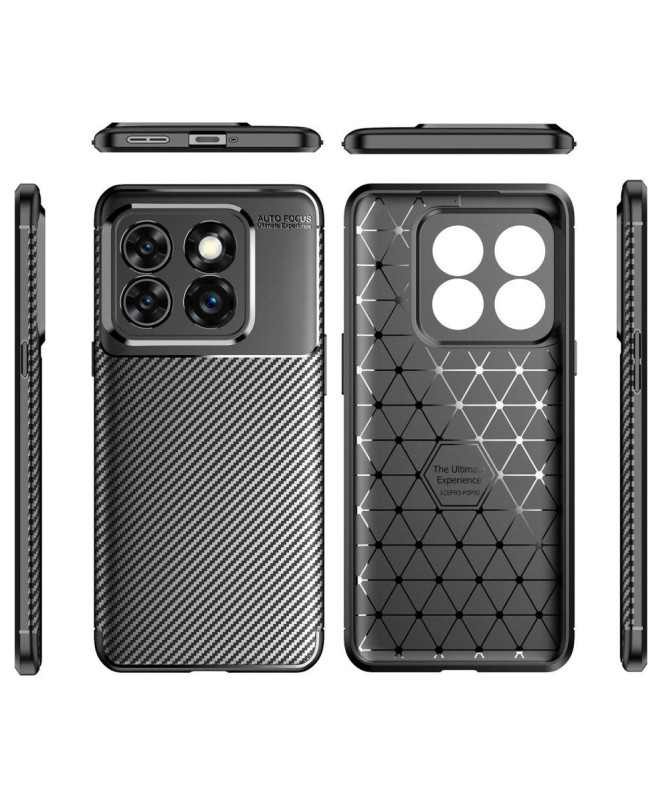 Coque OnePlus 10T 5G style fibre de carbone - Noir - photo 2