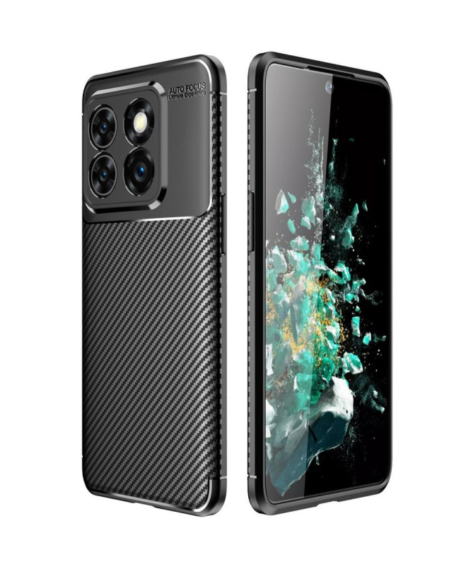 Coque OnePlus 10T 5G style fibre de carbone - Noir - photo 3