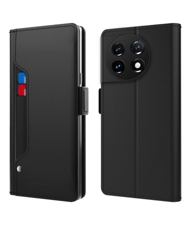 Housse OnePlus 11 5G premium porte cartes avec miroir