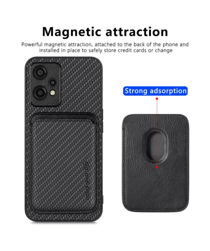 Coque OnePlus Nord CE 2 Lite 5G Fibre de Carbone Porte-cartes détachable