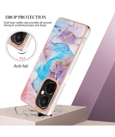 Coque OnePlus Nord CE 3 Lite 5G marbre coloré bleu