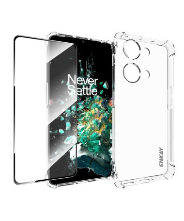 OnePlus Nord 3 5G - Protection Complète ENKAY : Verre Trempé et Coque Transparente