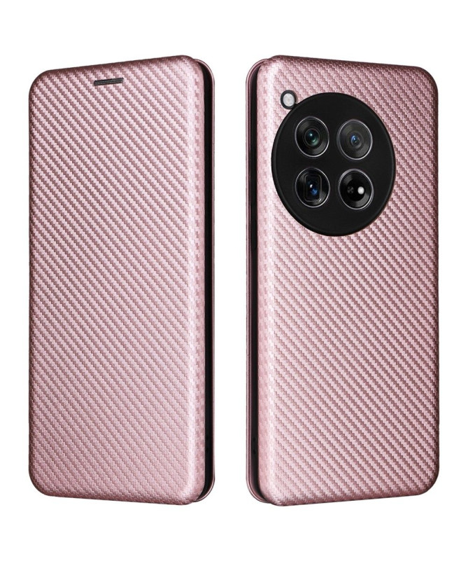 Housse OnePlus 12 simili cuir fibre de carbone