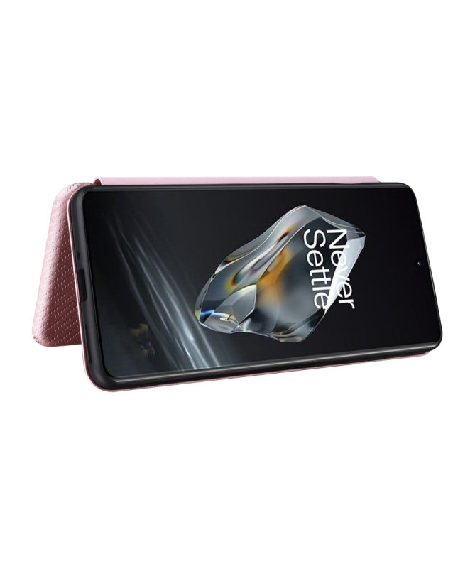 Housse OnePlus 12 simili cuir fibre de carbone