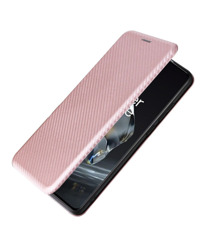 Housse OnePlus 12 simili cuir fibre de carbone