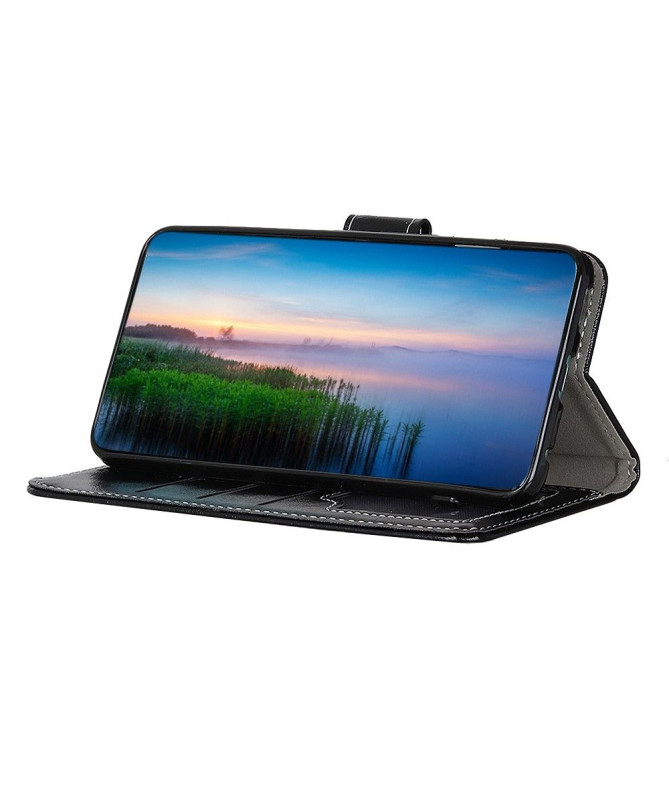 Housse OnePlus 12 effet cuir luxueux coutures