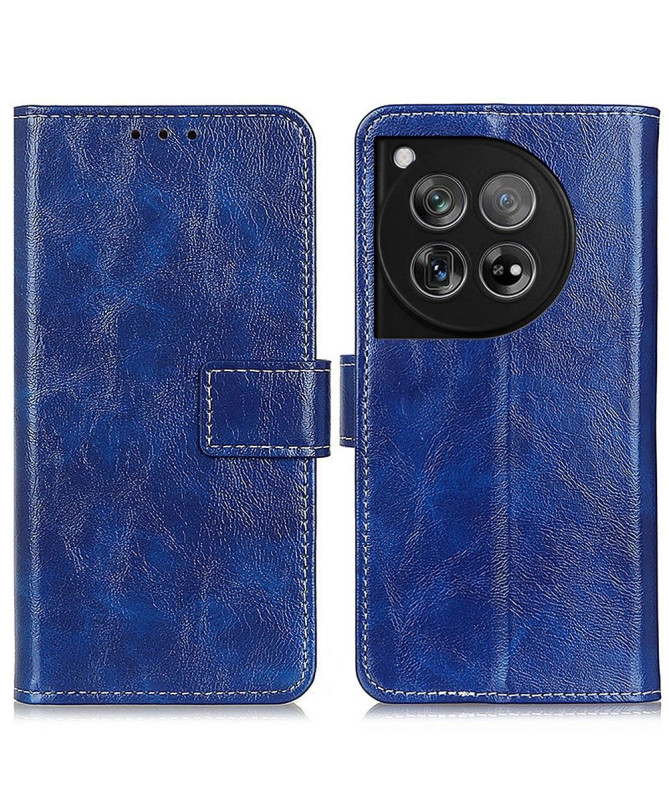 Housse OnePlus 12 effet cuir luxueux coutures