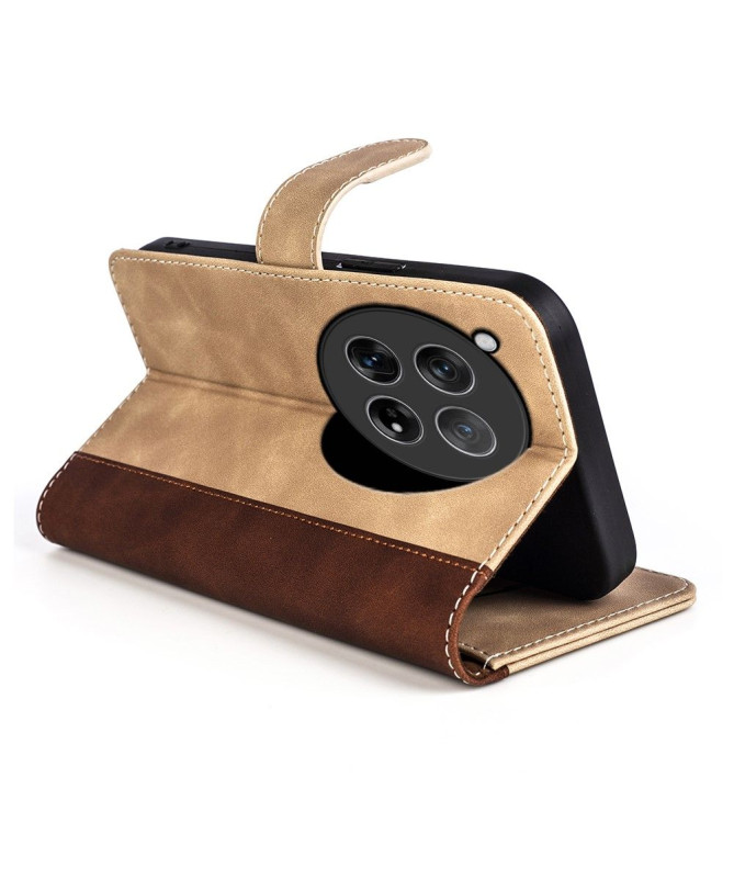 Housse OnePlus 12 Stand Folio Bicolore