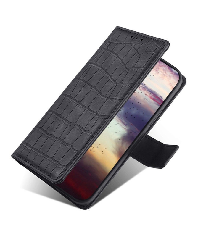 Housse OnePlus 12 simili cuir effet peau de crocodile