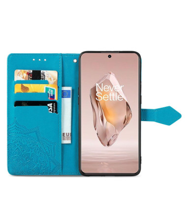 Housse OnePlus 12R Mandala Relief Bleu clair - photo 21