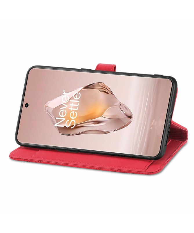 Étui OnePlus 12R avec Poche à Fermeture Éclair et Motif Floral