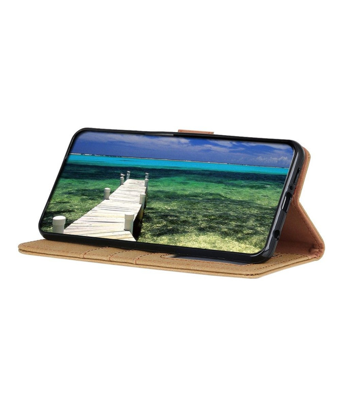 Housse Asus Zenfone 8 effet cuir rétro KHAZNEH