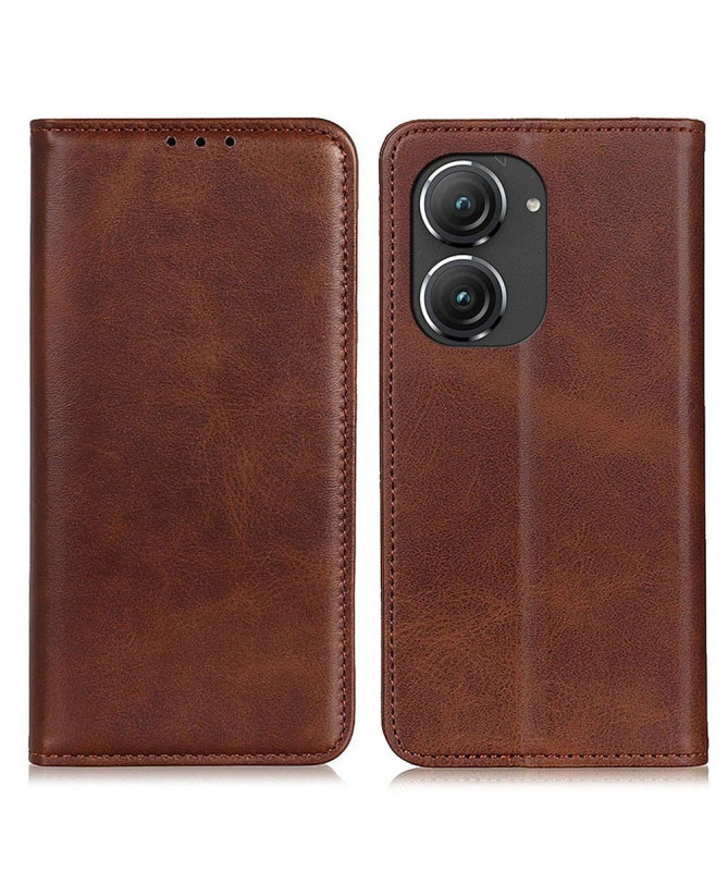 Housse Asus Zenfone 9 Simone Flip simili cuir vieilli