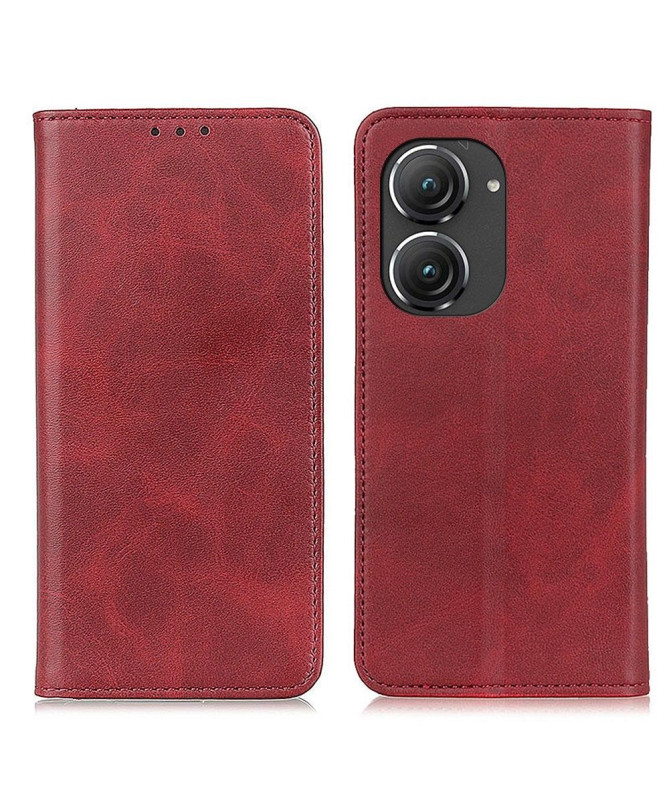 Housse Asus Zenfone 9 Simone Flip simili cuir vieilli