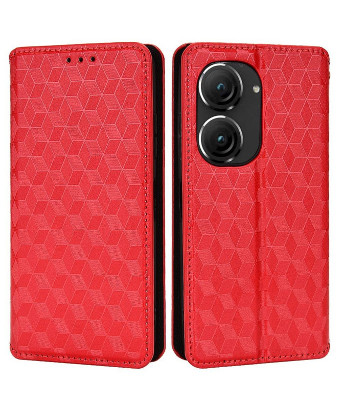 Housse Asus Zenfone 9 flip cover design géométrie