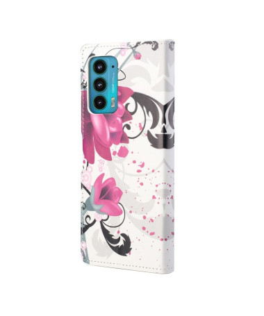 Housse Motorola Edge 20 Fleurs de lotus