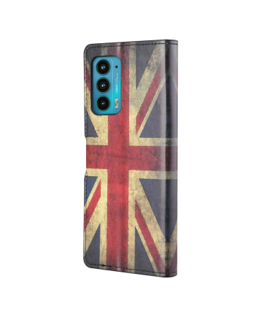 Housse Motorola Edge 20 Drapeau Anglais Vintage