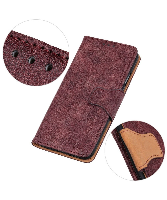 Étui Motorola Edge 20 Pro Edouard simili cuir vintage