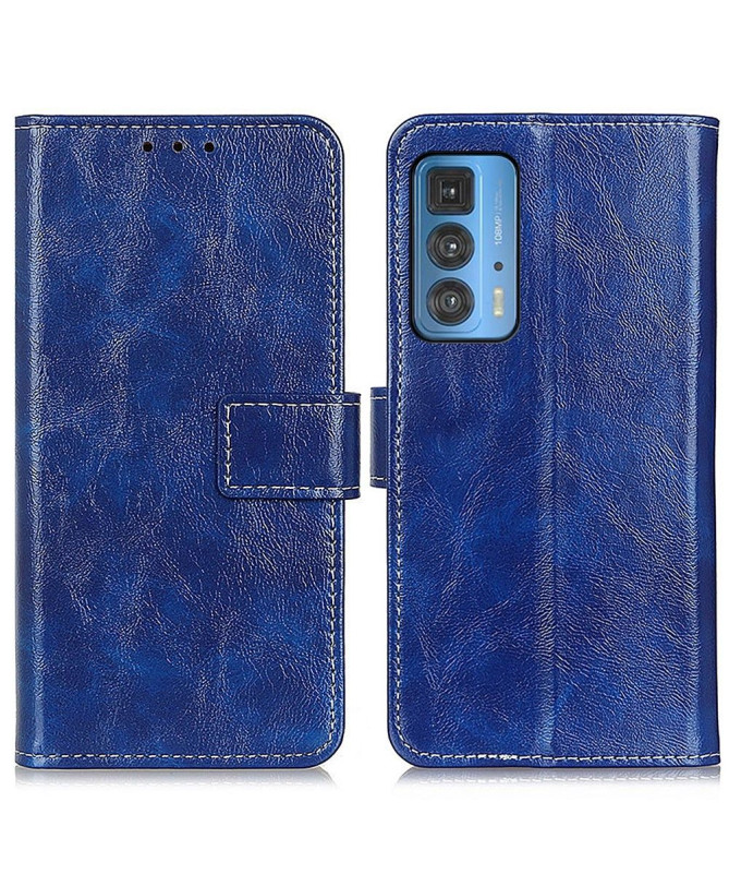 Housse Motorola Edge 20 Pro effet cuir luxueux coutures