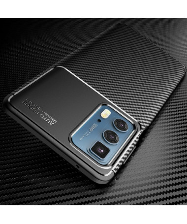 Coque Motorola Edge 20 Pro style fibre de carbone