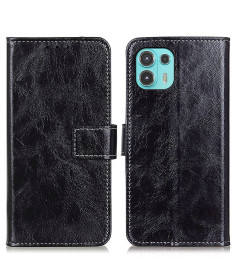 Housse Motorola Edge 20 Lite effet cuir luxueux coutures